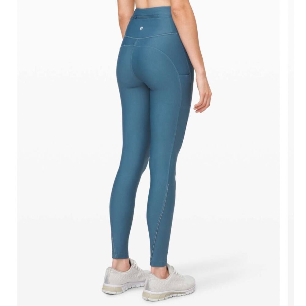 Lululemon Flurry Up Super High-Rise Tight 25" Petrol Blue Womens Size 8 LW5CC6S‎